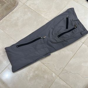 ANATOMIE Susan skinny ankle pant dk grey,black zipper accents excellent cond